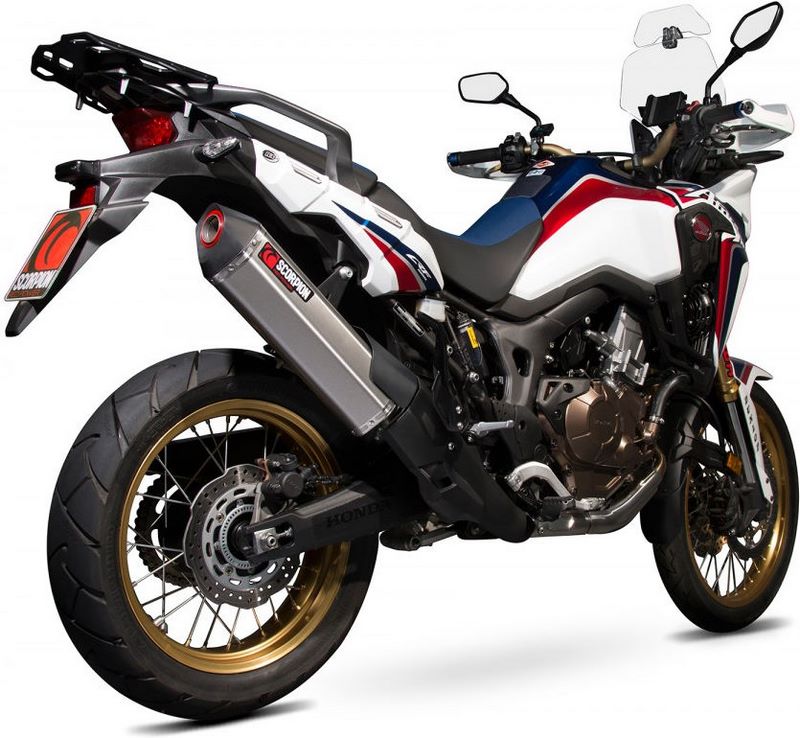 Scorpion / スコーピオンエキゾースト Serket スリップオン ステンレススリーブ eマーク Honda CRF1000L 2015 - 2018 | RHA173SEO