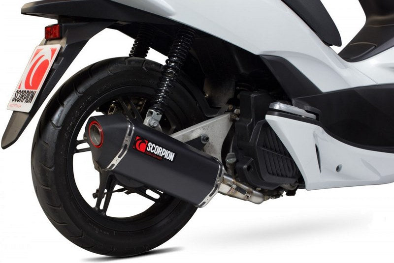 Scorpion / スコーピオンエキゾースト Serket フルシステム ブラックセラミックコーティングスリーブ Honda PCX 125 14-16 2014 - 2016 | RHA174BCER