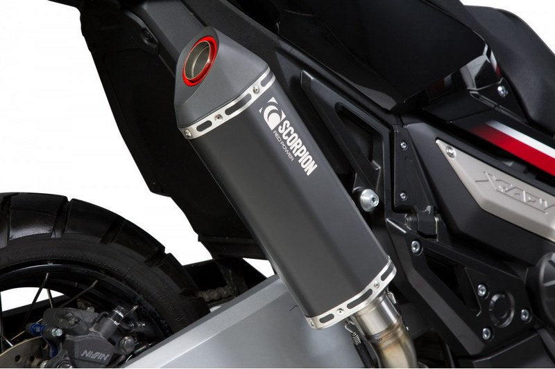 Scorpion / スコーピオンエキゾースト Serket スリップオン ブラックセラミックコーティングスリーブ eマーク Honda X-ADV 750 2017 - 2018 | RHA178BCER