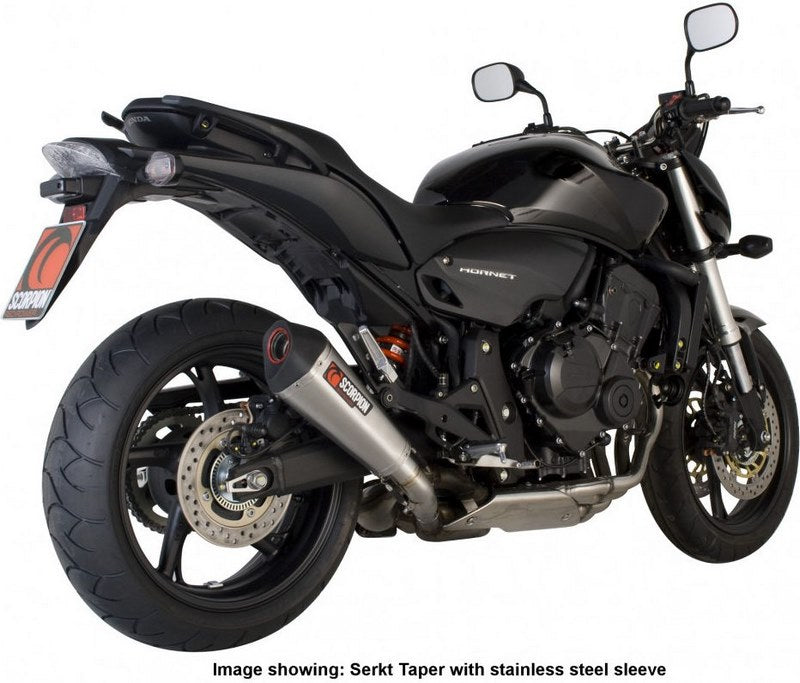 Scorpion / スコーピオンエキゾースト Serket (Taper)テーパースリップオン カーボンファイバースリーブ eマーク Honda CB 600 Hornet | RHA93CEO
