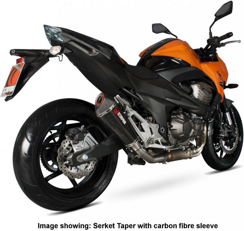 Scorpion / スコーピオンエキゾースト Serket (Taper)テーパースリップオン ステンレススリーブ eマーク Kawasaki Z 800E 13-16 2013 - | RKA104SEO
