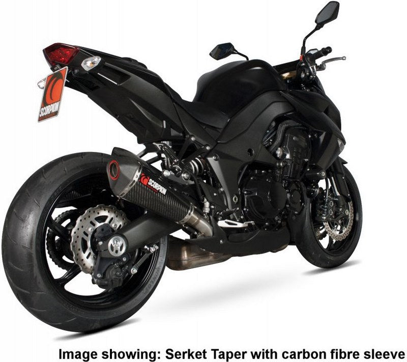 Scorpion / スコーピオンエキゾースト Serket (Taper)テーパースリップオン (ペア) ステンレススリーブ eマーク Kawasaki Z 1000 10-13 20 | RKA107SEO