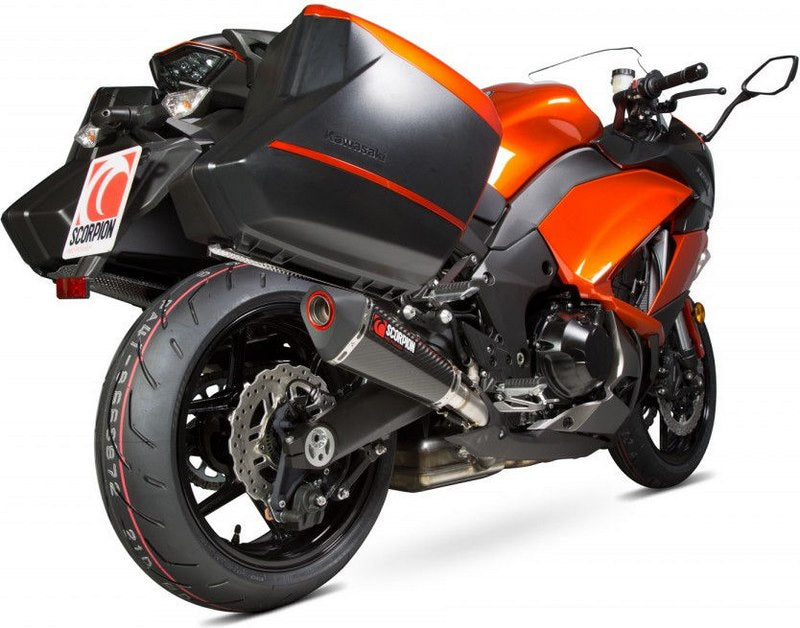 Scorpion / スコーピオンエキゾースト Serket (Taper)テーパースリップオン (ペア) カーボンファイバースリーブ eマーク Kawasaki Z 1000 SX 1 | RKA108CEO