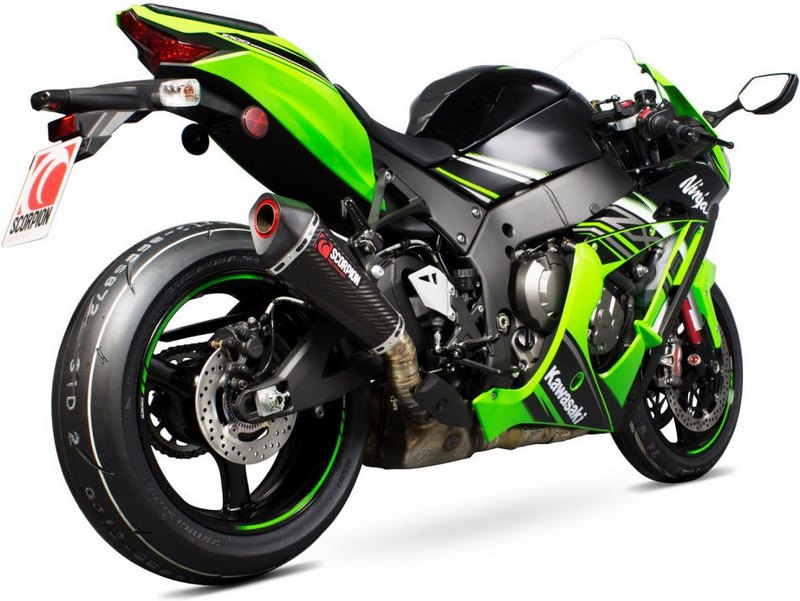 Scorpion / スコーピオンエキゾースト Serket (Taper)テーパースリップオン カーボンファイバースリーブ eマーク Kawasaki Ninja ZX-10R 16- | RKA113CEO