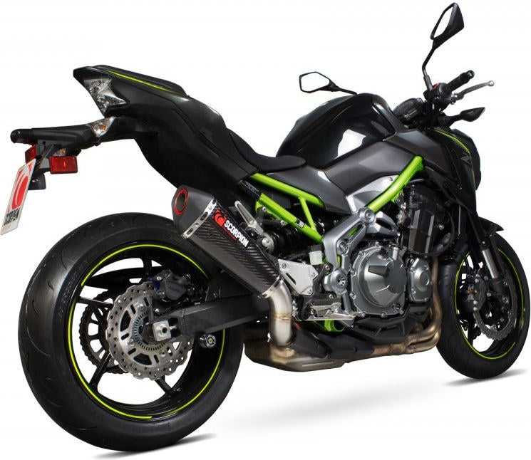 Scorpion / スコーピオンエキゾースト Serket (Taper)テーパースリップオン カーボンファイバースリーブ eマーク Kawasaki Z900 2017 | RKA114CEO