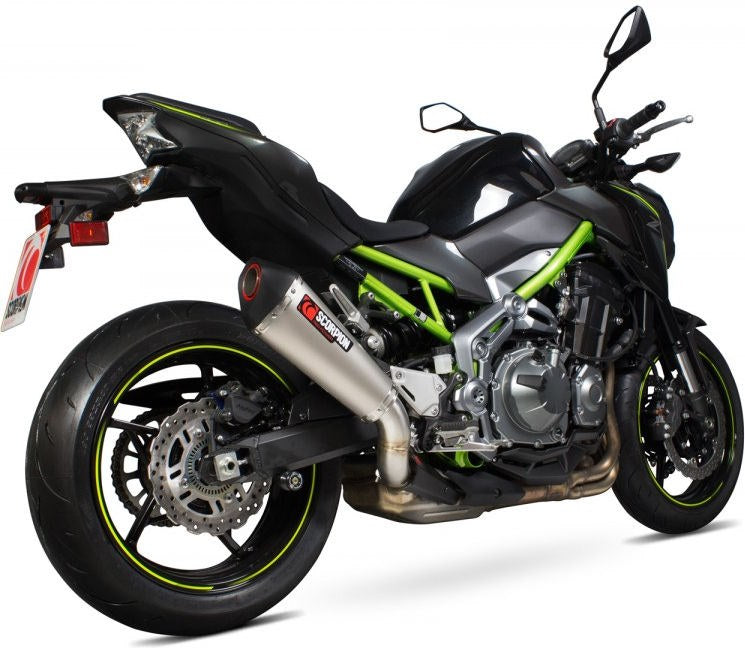 Scorpion / スコーピオンエキゾースト Serket (Taper)テーパースリップオン チタンスリーブ eマーク Kawasaki Z900 2017 - 20 | RKA114TEO
