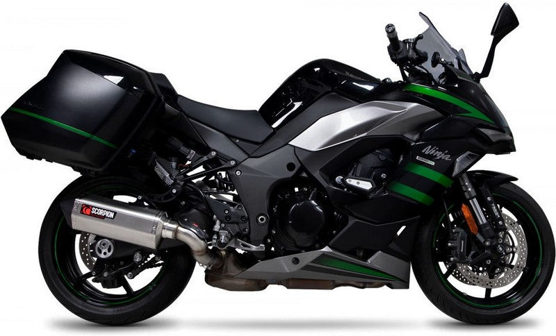 Scorpion / スコーピオンマフラー Serket Parallel スリップオン ステンレス スリーブ ブラッシュ仕上げ パニアケース装着車対応 (非EU認証) | RKA137SEO