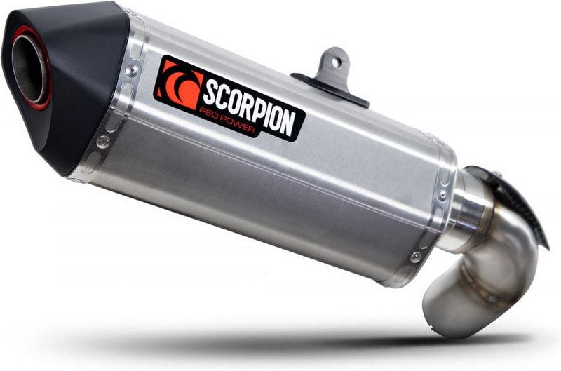Scorpion / スコーピオンマフラー Serket Parallel スリップオン ステンレス スリーブ ブラッシュ仕上げ パニアケース装着車対応 (非EU認証) | RKA137SEO