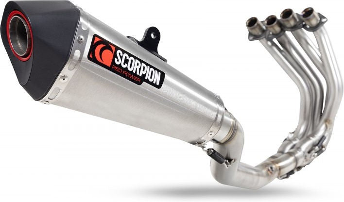 Scorpion / スコーピオンマフラー Serket Taper フルシステム ステンレス スリーブ ブラッシュ仕上げ (非EU認証) | RKA141SYSSEO