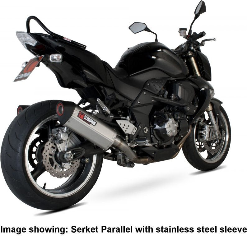 Scorpion / スコーピオンエキゾースト Serket スリップオン カーボンファイバースリーブ eマーク Kawasaki Z1000 2007 - 2009 | RKA79CEO