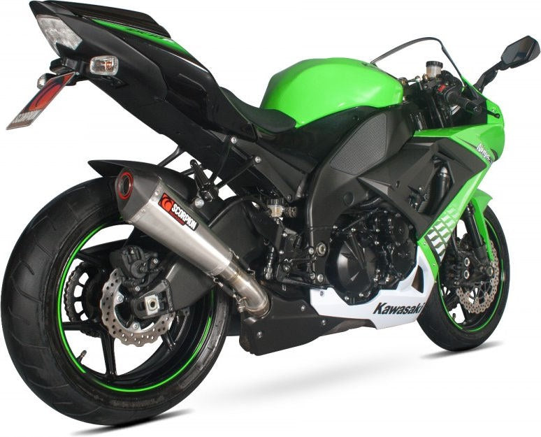 Scorpion / スコーピオンエキゾースト Serket (Taper)テーパースリップオン ステンレススリーブ eマーク Kawasaki Ninja ZX-10R 08-10 2 | RKA80SEO