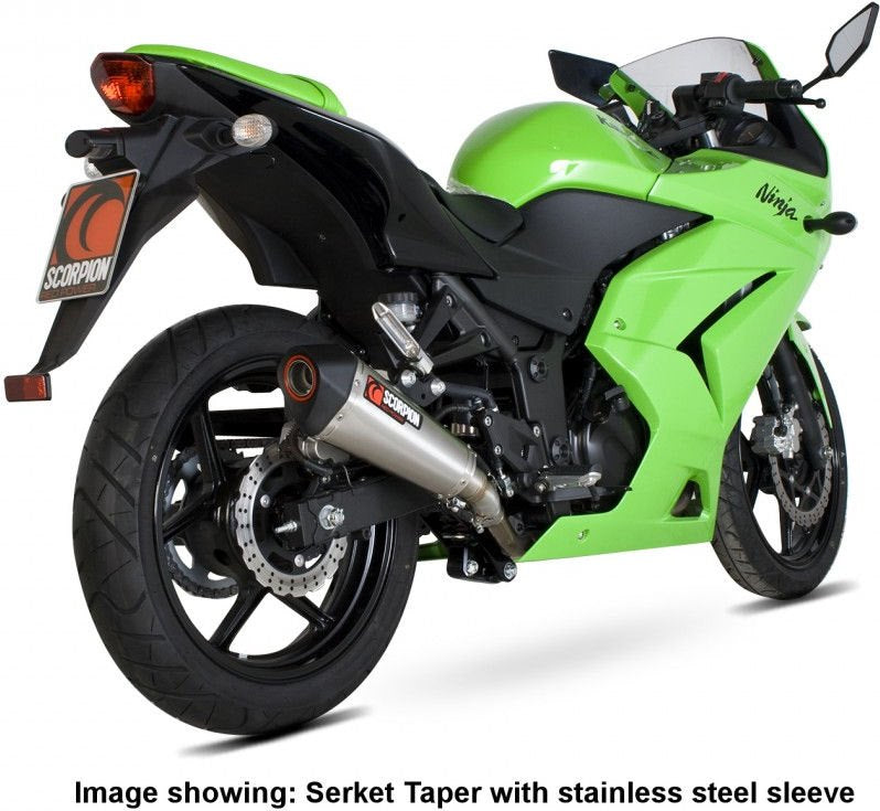 Scorpion / スコーピオンエキゾースト Serket (Taper)テーパースリップオン カーボンファイバースリーブ eマーク Kawasaki 250R 2008 | RKA84CEO