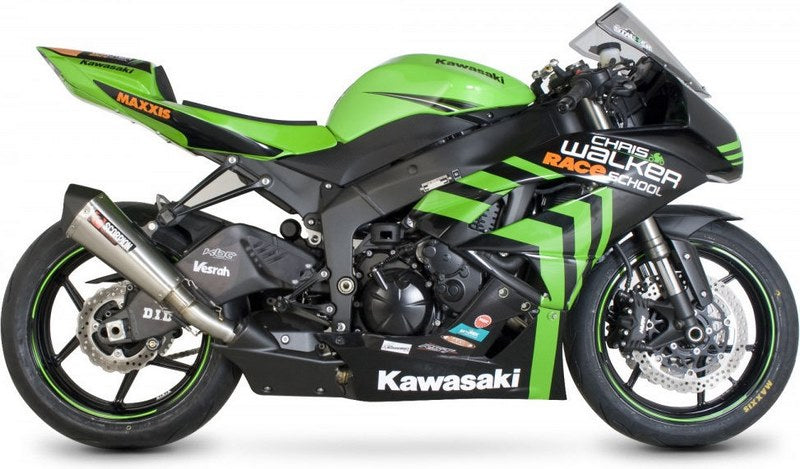 Scorpion / スコーピオンエキゾースト Serket (Taper)テーパースリップオン ステンレススリーブ eマーク Kawasaki Ninja ZX-6R 09-12 20 | RKA85SEO