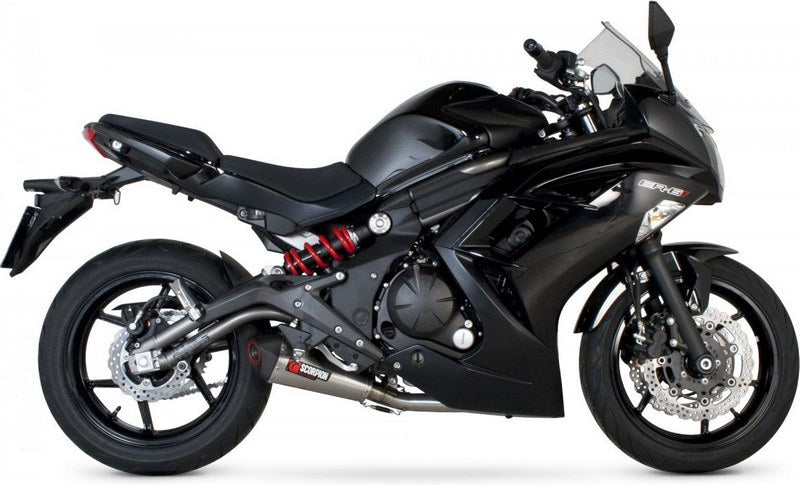 Scorpion / スコーピオンエキゾースト Serket テーパーフルシステム ステンレススリーブ eマーク Kawasaki ER6 F/N 12-Current 2012 - 2 | RKA90SYSSEO