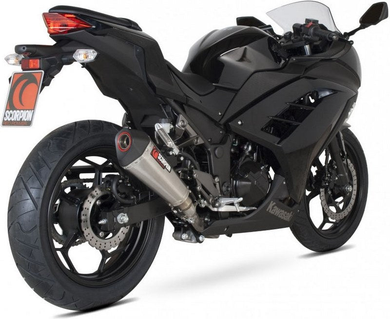 Scorpion / スコーピオンエキゾースト Serket (Taper)テーパースリップオン ステンレススリーブ eマーク Kawasaki Ninja 300 2012 - 201 | RKA95SEO
