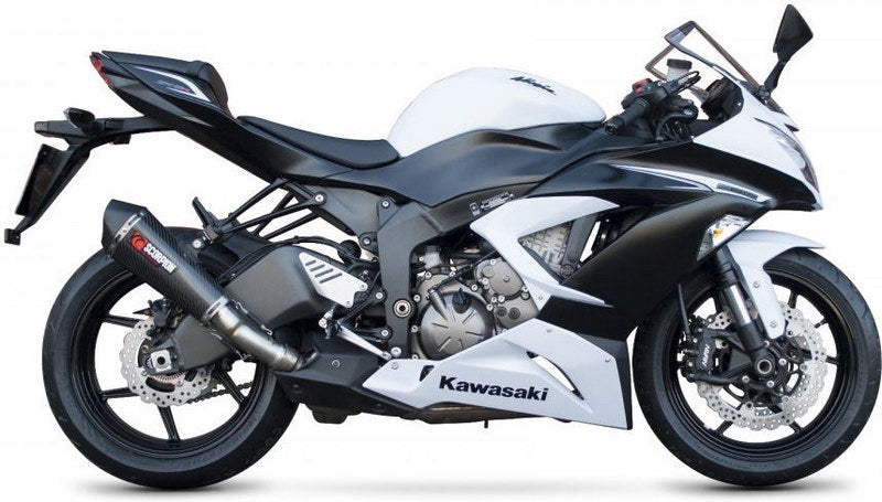 Scorpion / スコーピオンエキゾースト Serket (Taper)テーパースリップオン カーボンファイバースリーブ eマーク Kawasaki Ninja ZX-6R 13-C | RKA97CEO