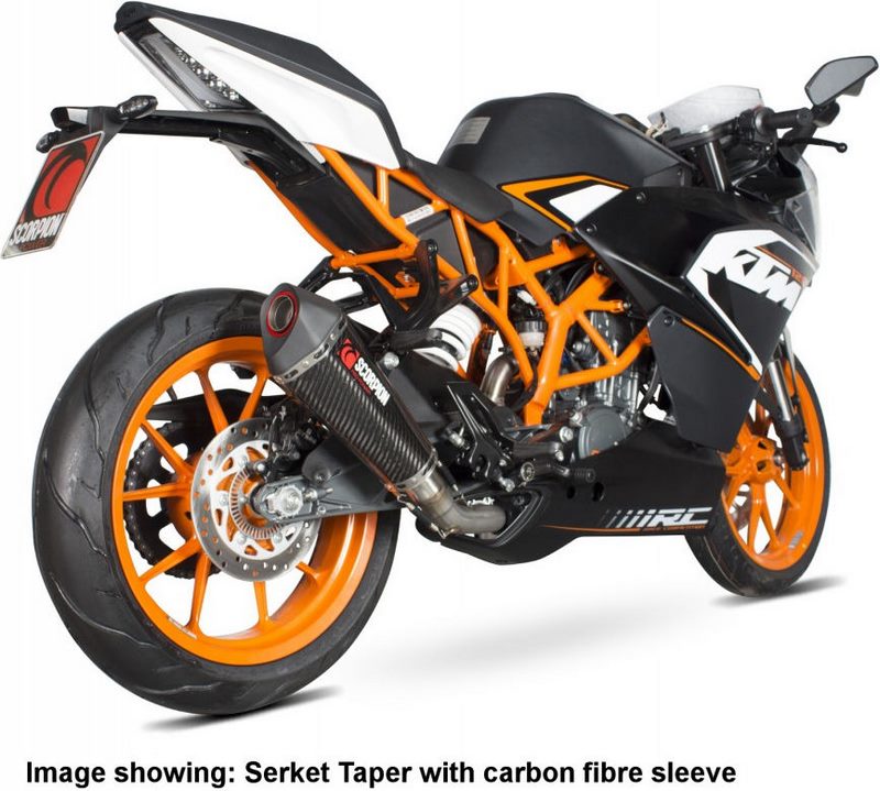 Scorpion / スコーピオンエキゾースト Serket (Taper)テーパースリップオン ステンレススリーブ KTM RC 125 2013 - 2016 | RKT78SEO