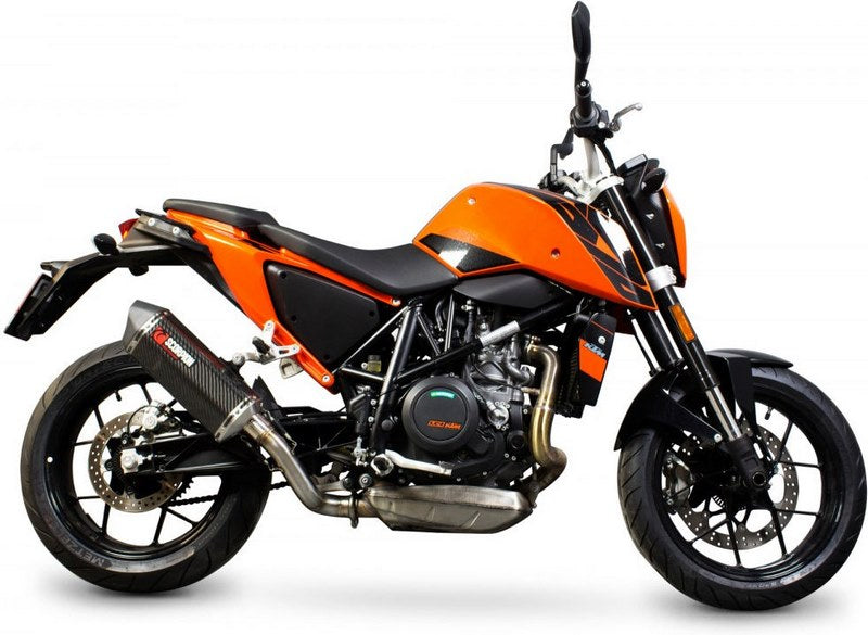 Scorpion / スコーピオンエキゾースト Serket スリップオン カーボンファイバースリーブ eマーク KTM Duke 690 2012 - 2016 | RKT79CEO