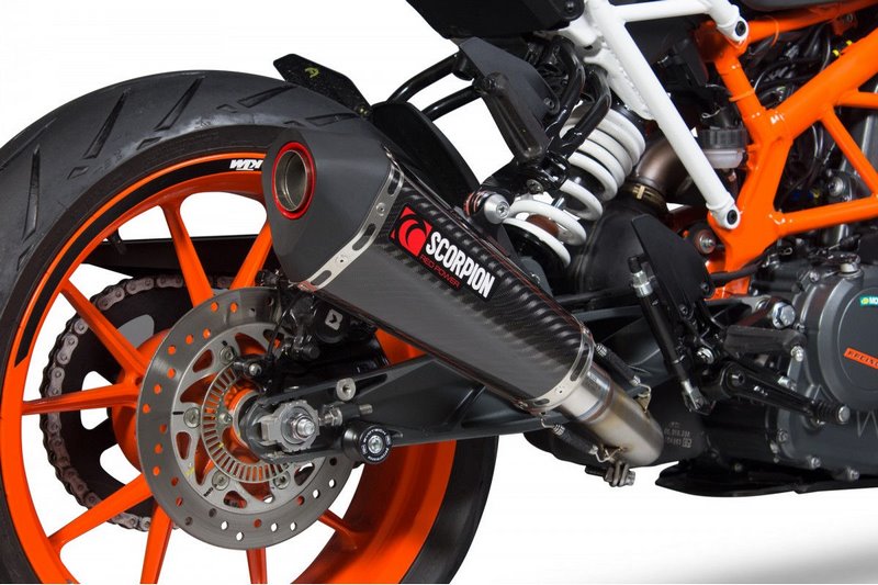 Scorpion / スコーピオンエキゾースト Serket (Taper)テーパースリップオン カーボンファイバースリーブ eマーク KTM Duke 390 2017 - | RKT83CEO