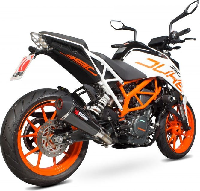 Scorpion / スコーピオンエキゾースト Serket (Taper)テーパースリップオン カーボンファイバースリーブ eマーク KTM Duke 390 2017 - | RKT83CEO
