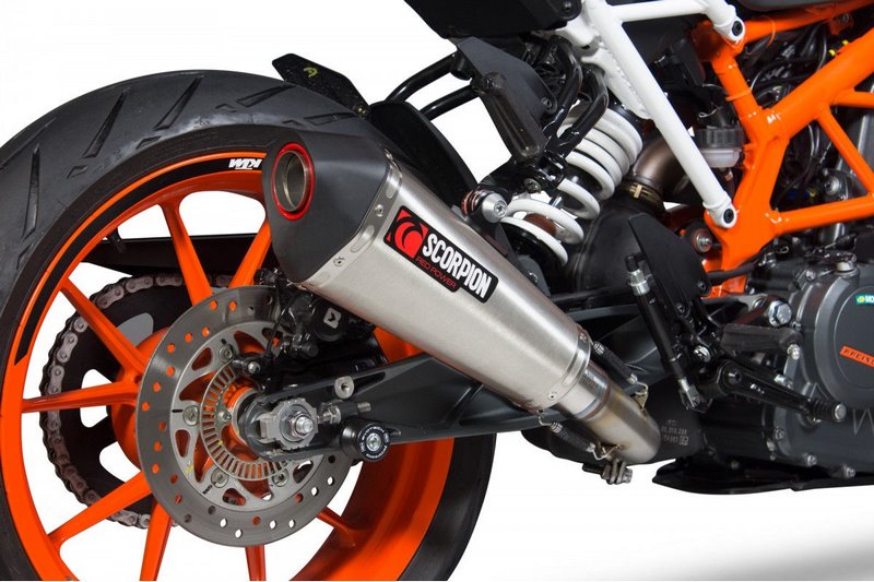 Scorpion / スコーピオンエキゾースト Serket (Taper)テーパースリップオン ステンレススリーブ eマーク KTM Duke 390 17-Current 2017 | RKT83SEO