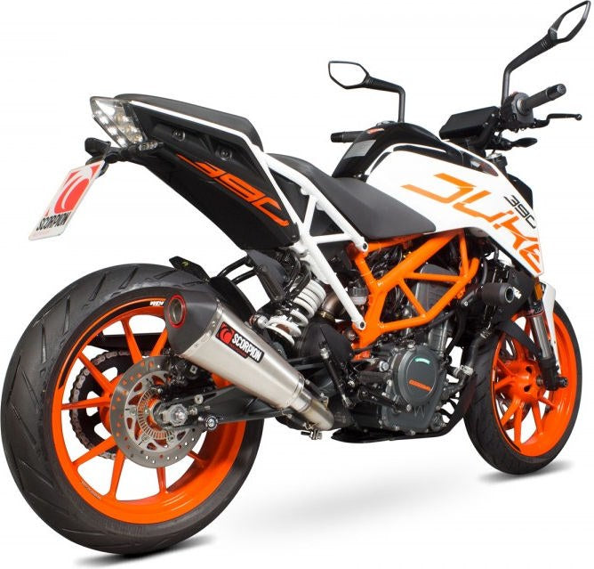 Scorpion / スコーピオンエキゾースト Serket (Taper)テーパースリップオン ステンレススリーブ eマーク KTM Duke 390 17-Current 2017 | RKT83SEO
