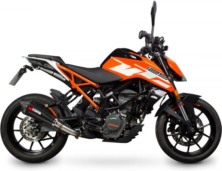 Scorpion / スコーピオンエキゾースト Serket (Taper)テーパースリップオン カーボンファイバースリーブ eマーク KTM Duke 125 2017 - | RKT87CEO