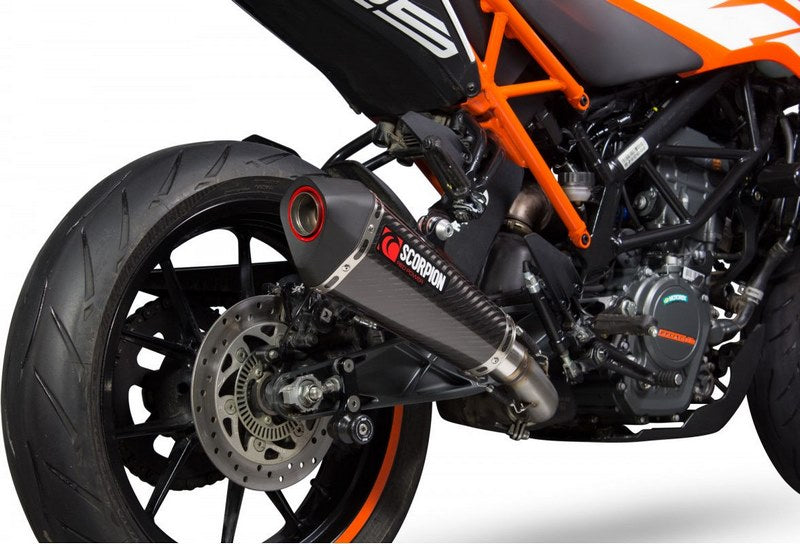 Scorpion / スコーピオンエキゾースト Serket (Taper)テーパースリップオン カーボンファイバースリーブ eマーク KTM Duke 125 2017 - | RKT87CEO