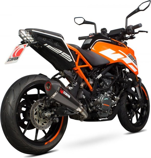 Scorpion / スコーピオンエキゾースト Serket (Taper)テーパースリップオン カーボンファイバースリーブ eマーク KTM Duke 125 2017 - | RKT87CEO