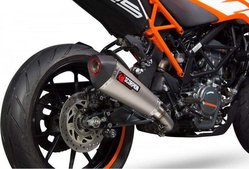 Scorpion / スコーピオンエキゾースト Serket (Taper)テーパースリップオン チタンスリーブ eマーク KTM Duke 125 2017 - 201 | RKT87TEO