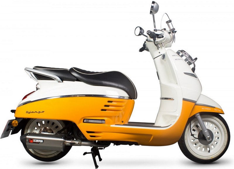 Scorpion / スコーピオンエキゾースト Serket フルシステム ステンレススリーブ Peugeot Django 125/150cc 2015 - 2017 | RPG103SEO