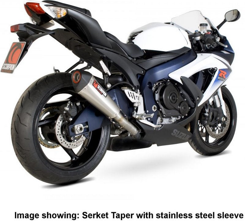 Scorpion / スコーピオンエキゾースト Serket (Taper)テーパースリップオン チタンスリーブ eマーク Suzuki GSX-R 600 08-10 2008 - 2 | RSI102TEO