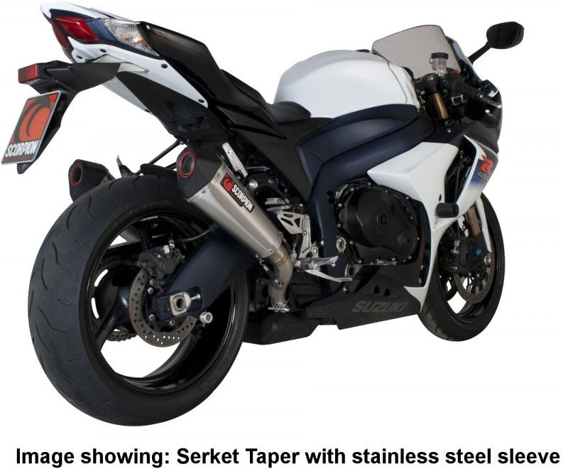 Scorpion / スコーピオンエキゾースト Serket (Taper)テーパースリップオン (ペア) カーボンファイバースリーブ eマーク Suzuki GSXR 10 | RSI106CEO