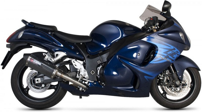 Scorpion / スコーピオンエキゾースト Serket スリップオン カーボンファイバースリーブ eマーク Suzuki GSX 1300R Hayabusa 08-Current | RSI112CEO