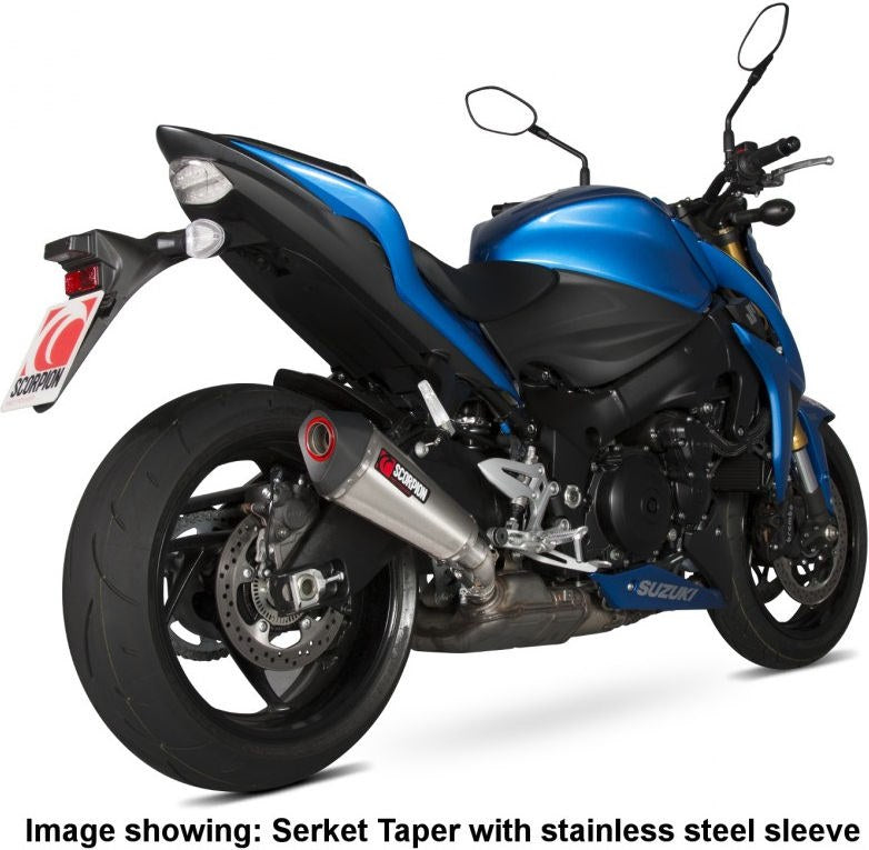 Scorpion / スコーピオンエキゾースト Serket (Taper)テーパースリップオン カーボンファイバースリーブ eマーク Suzuki GSX-S 1000 & F 15- | RSI117CEO