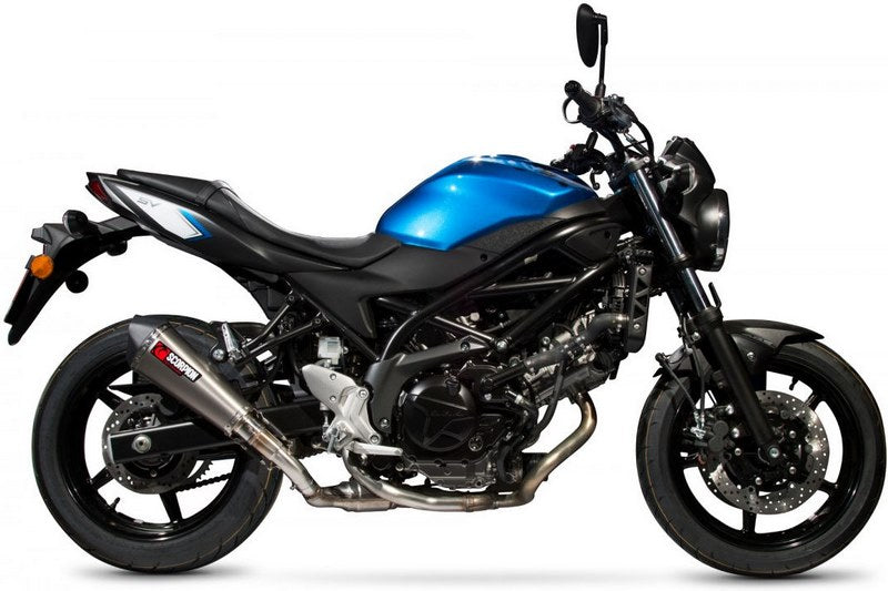 Scorpion / スコーピオンエキゾースト Serket (Taper)テーパースリップオン チタンスリーブ eマーク Suzuki SV650 2016 - 201 | RSI119TEO