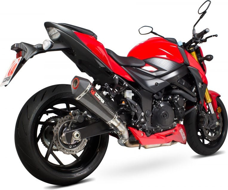Scorpion / スコーピオンエキゾースト Serket (Taper)テーパースリップオン カーボンファイバースリーブ eマーク Suzuki GSX-S 750 17-Curre | RSI122CEO