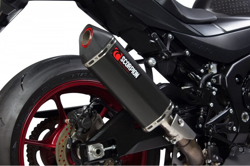 Scorpion / スコーピオンエキゾースト Serket スリップオン ブラックセラミックコーティングスリーブ eマーク Suzuki GSX-R 1000 17-Current 2 | RSI123BCER