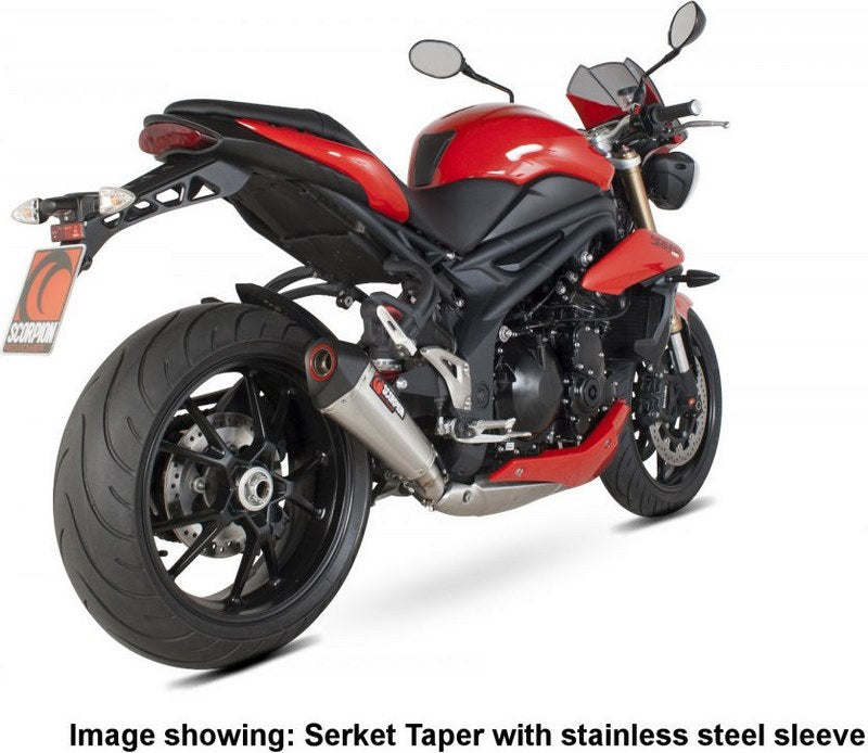 Scorpion / スコーピオンエキゾースト Serket (Taper)テーパースリップオン カーボンファイバースリーブ Triumph Speed Triple 1050 2011 | RTR70SECEO