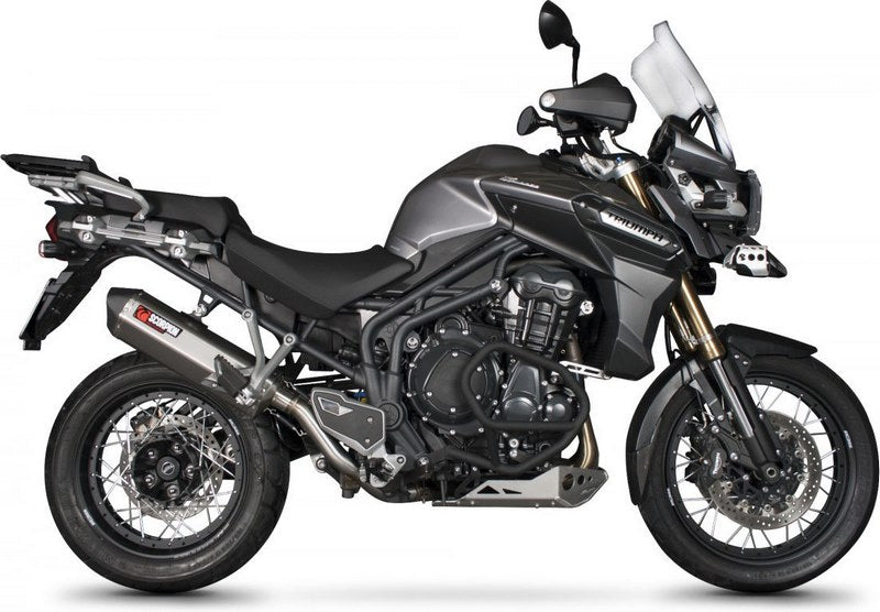 Scorpion / スコーピオンエキゾースト Serket スリップオン ステンレススリーブ eマーク Triumph Tiger 1200 Explorer 12-15 2012 - | RTR73SEO