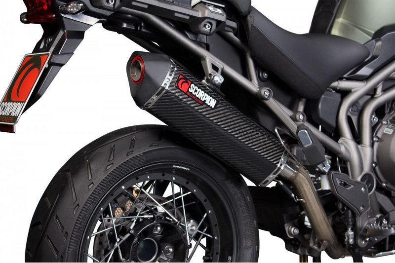 Scorpion / スコーピオンエキゾースト Serket スリップオン カーボンファイバースリーブ eマーク Triumph Tiger Explorer 1200 2 | RTR80CEO