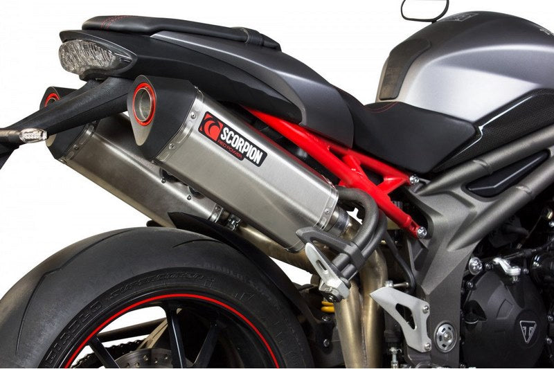Scorpion / スコーピオンエキゾースト Serket スリップオン (ペア) ステンレススリーブ eマーク Triumph Speed Triple 1050 16-Curren | RTR84SEO