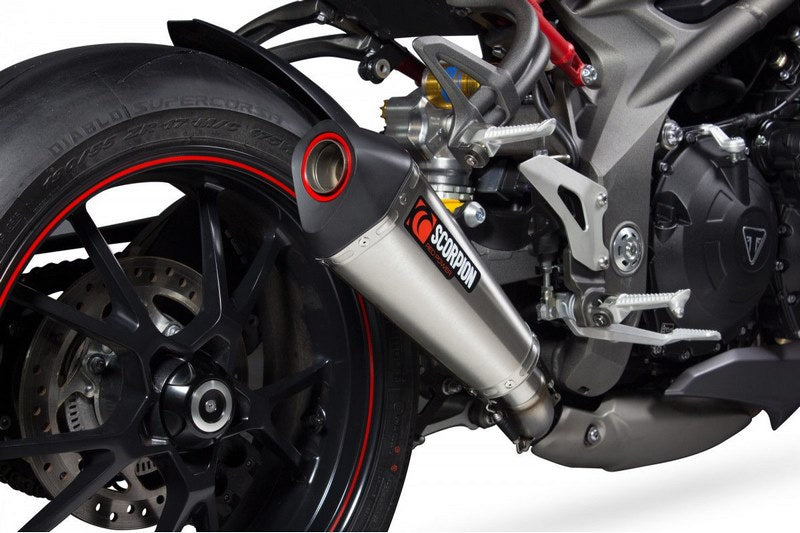 Scorpion / スコーピオンエキゾースト Serket (Taper)テーパースリップオン ステンレススリーブ eマーク Triumph Speed Triple 1050 16- | RTR84SESEO