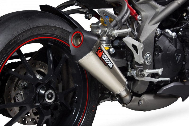 Scorpion / スコーピオンエキゾースト Serket (Taper)テーパースリップオン チタンスリーブ eマーク Triumph 1050 R 2016 - 2 | RTR84SETEO
