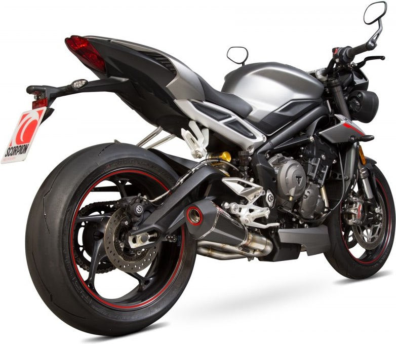Scorpion / スコーピオンエキゾースト Serket (Taper)テーパースリップオン カーボンファイバースリーブ eマーク Triumph Street Triple 765 | RTR87CEO