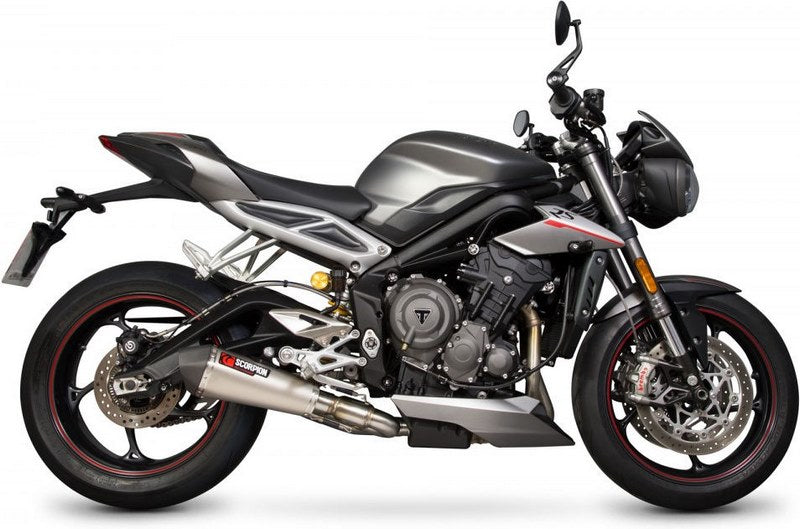 Scorpion / スコーピオンエキゾースト Serket (Taper)テーパースリップオン チタンスリーブ eマーク Triumph Street Triple 765 17-Cu | RTR87TEO