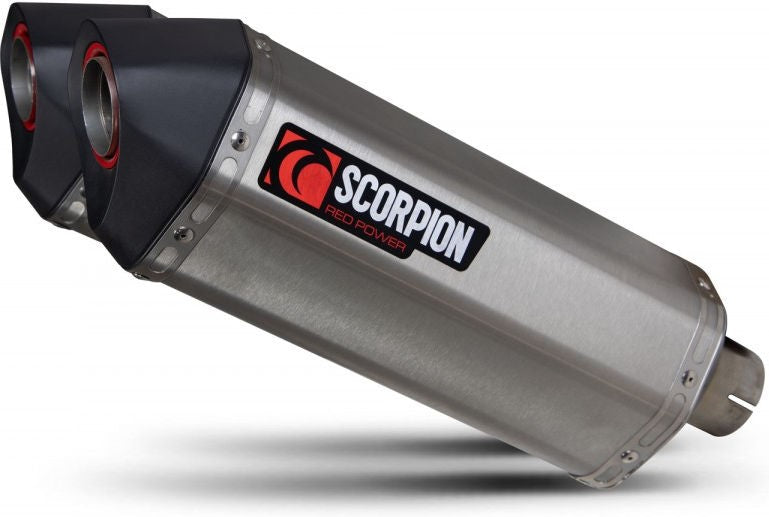 Scorpion / スコーピオンマフラー Serket Parallel スリップオン (ペア) ステンレス スリーブ ブラッシュ仕上げ (非EU認証) | RTR88SEO