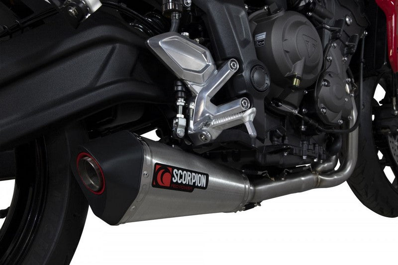 Scorpion / スコーピオンマフラー Serket Taper フルシステム ステンレス スリーブ ブラッシュ仕上げ (非EU認証) | RTR91SYSSEO