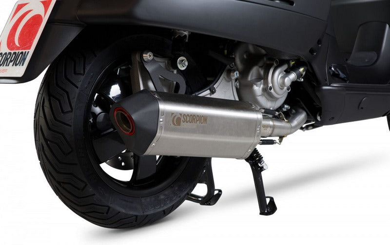 Scorpion / スコーピオンエキゾースト Serket フルシステム ステンレススリーブ eマーク Vespa GTS125/GTS250/GTV250 | RVE211SEO