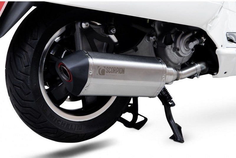 Scorpion / スコーピオンマフラー Serket Parallel Slip-on Brushed Stainless Steel Sleeve | RVE218SEO